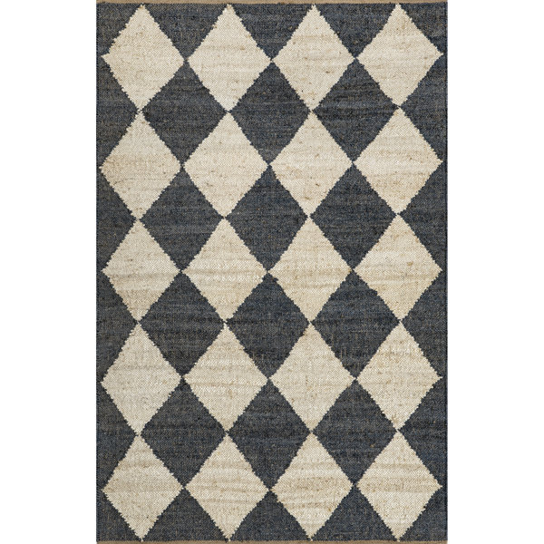 Arvin Olano x Rugs USA Louie Diamond Checkerboard Jute Area Rug